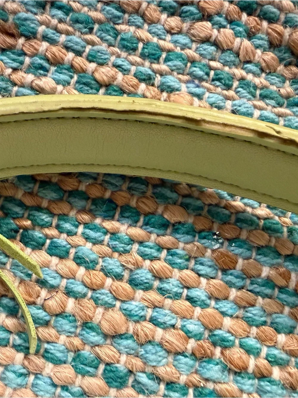 🌷NEW🌷Woven Straw Satchel with Green Trim and Floral Scarf (optional)